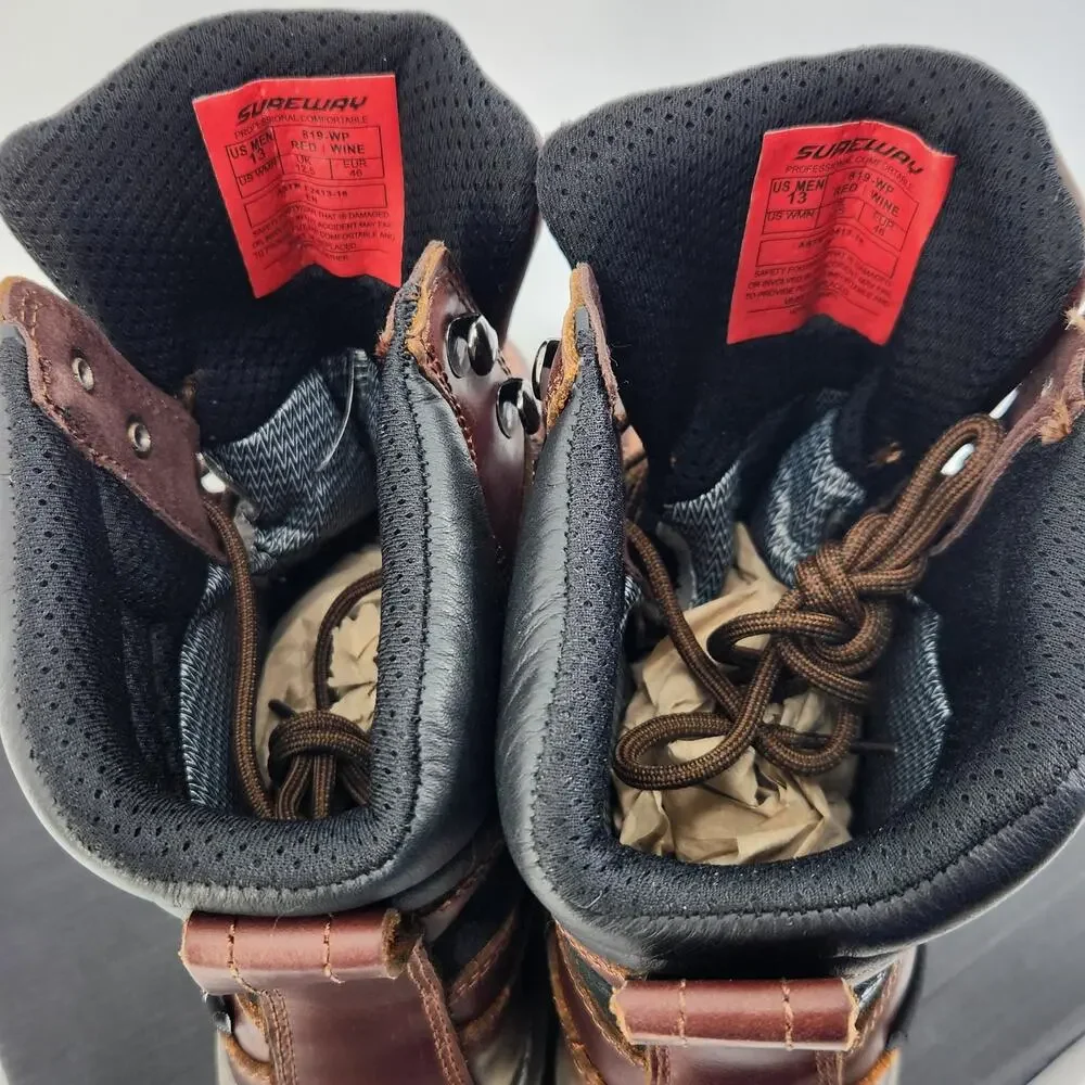 NIB Sureway 819WP Men's Size 13 Work Boot Full Grain Leather Waterproof‎
